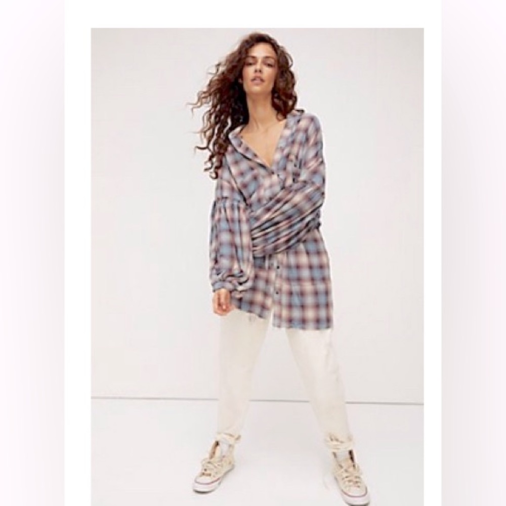 NWOT. Free People. By The Way Plaid Mini Dress (XS)